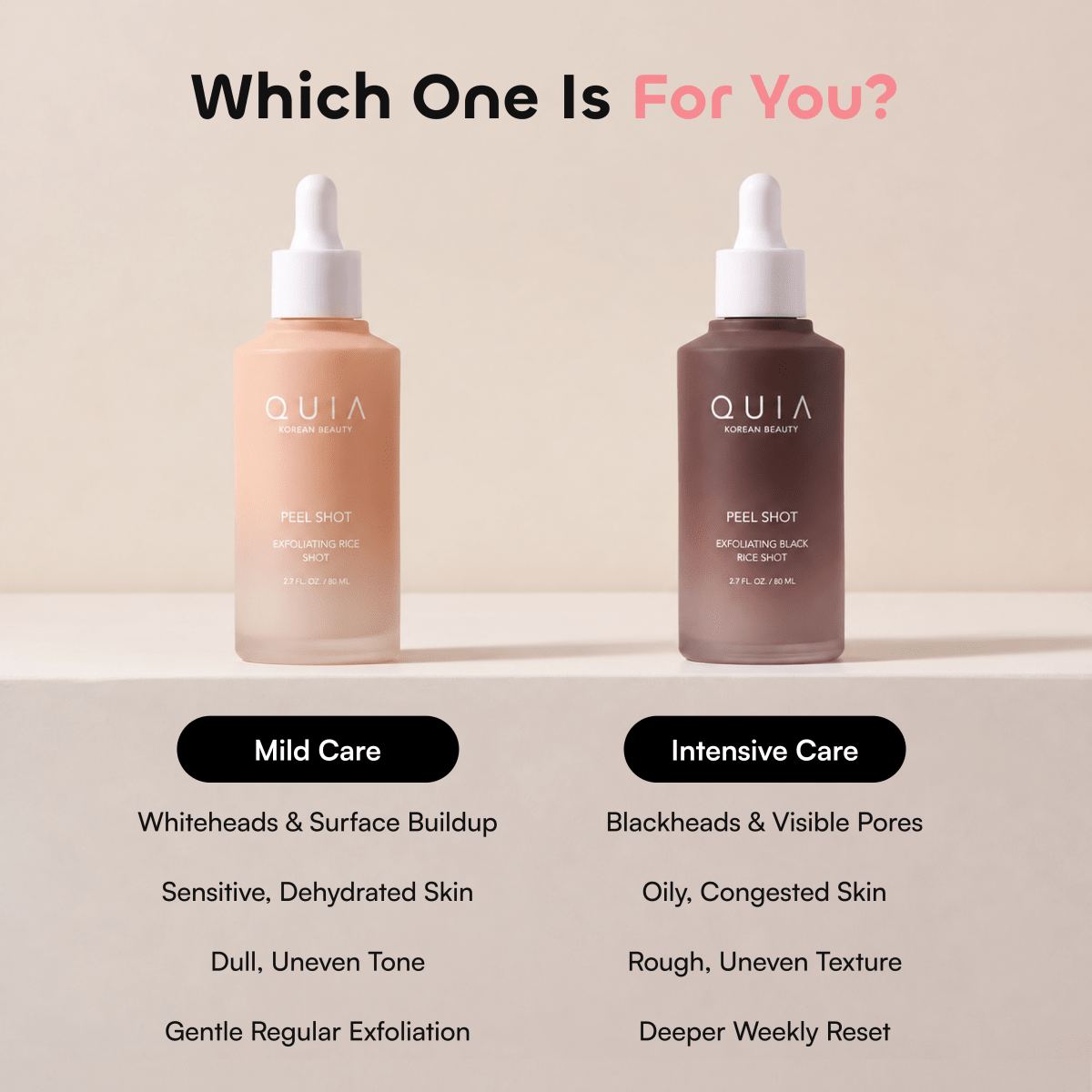 QUIA Peel Shot Exfoliating Rice Shots - Quia Korean Beauty