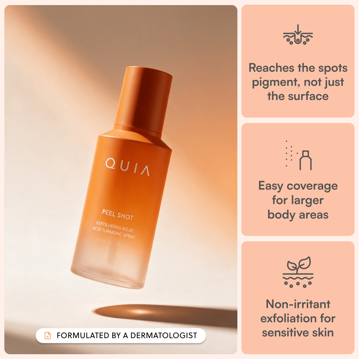 QUIA Peel Shot Kojic Acid Turmeric Spray - Quia Korean Beauty