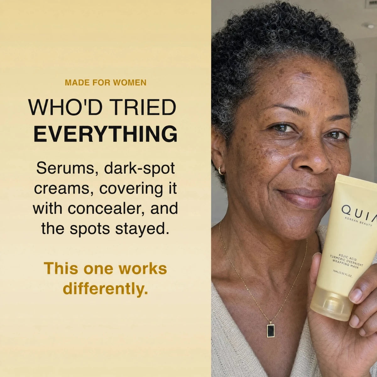 Quia Turmeric & Kojic Acid Overnight Mask - Quia Korean Beauty